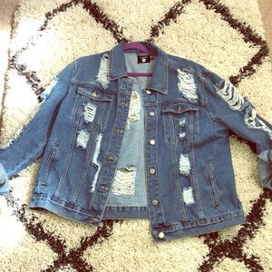 Denim Distressed Jacket